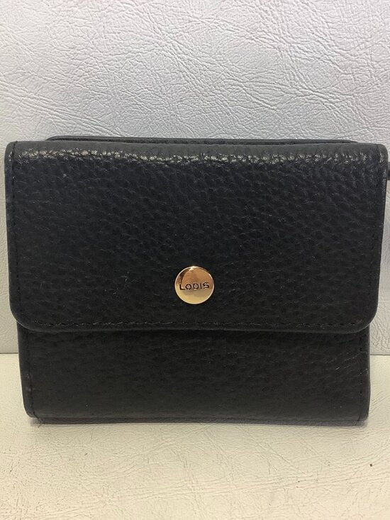 Handbags - Lodis RFID Bifold Wallet Pebbled Leather 4.5" x 4"  Closed